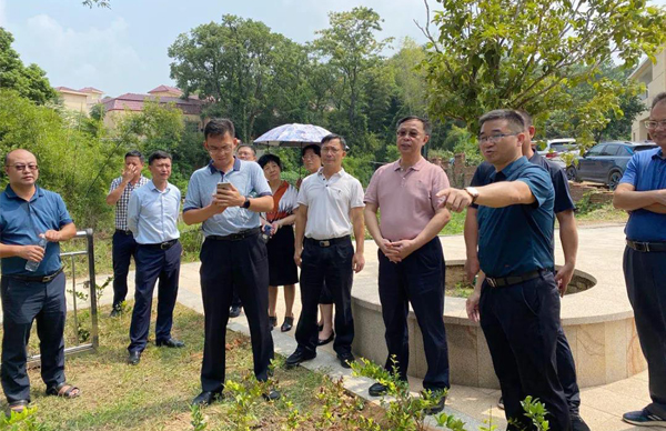 廣東省生態(tài)環(huán)境廳、江西省生態(tài)環(huán)境廳考察調研我司農村生活污水處理站